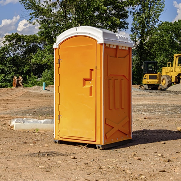 how often are the portable restrooms cleaned and serviced during a rental period in Ira